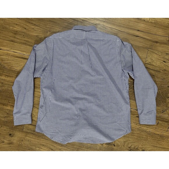 Ralph Lauren Button Down Shirt Men’s XL Gingham Check Purple White Long Sleeve - Picture 11 of 12